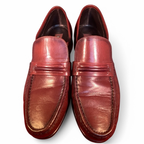 Florsheim Como Moc Toe Strap Loafers size 8.5 D 17089-18 in Black Cherry - Picture 9 of 9